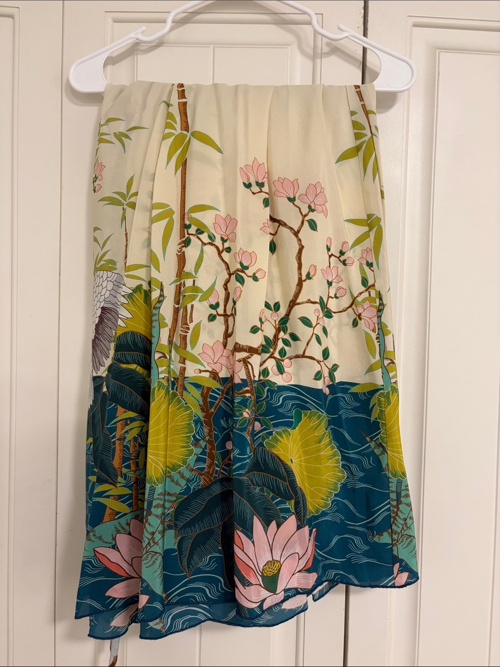 Johnny Was Pribasa Arya Pant (lined) Crane and bamboo garden print - Picture 8 of 13